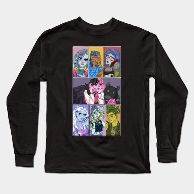 Monster High Ghouls Gossiping Long Sleeve T-Shirt by Ohfrekb